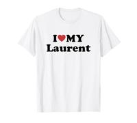 I Love My Laurent Prénom Assorti Couple T-Shirt