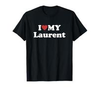 I Love My Laurent Prénom Assorti Couple T-Shirt