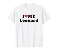 I Love My Leonard Prénom Assorti Couple T-Shirt