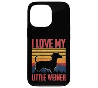 I Love My Little Weiner Funny Pun Teckel Amoureux des Chiens Coque pour iPhone 13 Pro