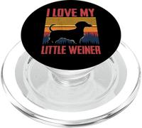 I Love My Little Weiner Funny Pun Teckel Amoureux des Chiens PopSockets PopGrip pour MagSafe
