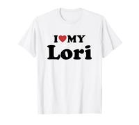 I Love My Lori Prénom Assorti Couple T-Shirt