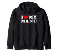 I Love My Manu, J'aime Ma Manu Sweat à Capuche