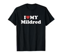 I Love My Mildred Prénom Assorti Couple T-Shirt