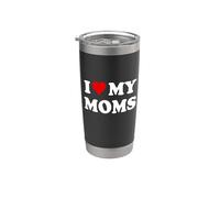 I Love My Moms Gay Pride Two Moms are Better Than One Mother Gobelet isotherme en acier inoxydable double paroi