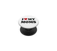I Love My Moms Gay Pride Two Moms are Better Than One Mother PopSockets PopGrip Adhésif