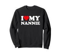 I Love My Nannie Heart Family Grandma Sweatshirt