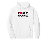 I Love My Nannie Heart Grandma Family Sweat à Capuche