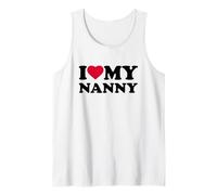I Love My Nanny Heart Grandma Family Débardeur