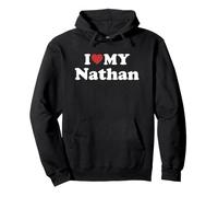 I Love My Nathan Prénom Assorti Couple Sweat à Capuche