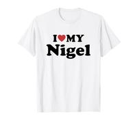 I Love My Nigel Prénom Assorti Couple T-Shirt