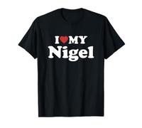 I Love My Nigel Prénom Assorti Couple T-Shirt