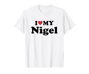 I Love My Nigel Prénom Assorti Couple T-Shirt