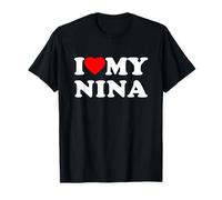 I Love My Nina Heart Family Grandma T-Shirt