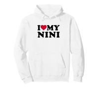 I Love My Nini Heart Grandma Family Sweat à Capuche