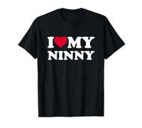 I Love My Ninny Heart Family Grandma T-Shirt
