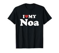I Love My Noa Prénom Assorti Couple T-Shirt