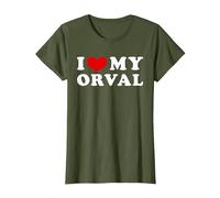 I Love My Orval, J'aime Mon Orval T-Shirt, Femme, Olive, 3XL