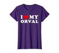 I Love My Orval, J'aime Mon Orval T-Shirt, Femme, Violet, 3XL