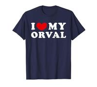 I Love My Orval, J'aime Mon Orval T-Shirt, Homme, Bleu Marine, L