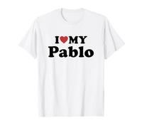 I Love My Pablo Prénom Assorti Couple T-Shirt