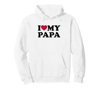 I Love My Papa Heart Grandpa Family Sweat à Capuche