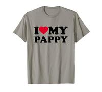 I Love My Pappy Heart Grandpa Family T-Shirt