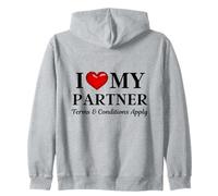 « I Love my Partner », les conditions générales s'appliquent - Slogan amusant Sweat à Capuche
