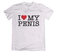 I Love My Penis T-shirt amusant pour homme, Blanc., L