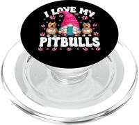 I Love My Pitbull GNOME for Girls and Pitbull Rescue Mom PopSockets PopGrip pour MagSafe