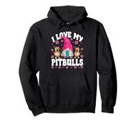 I Love My Pitbull GNOME for Girls and Pitbull Rescue Mom Sweat à Capuche