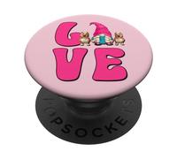 I Love My Pitbull Graphic for Women Girls Cute Dog Mom GNOME PopSockets PopGrip Adhésif