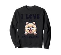 I Love My Pomeranian - Cute Happy Pom Cartoon Sweatshirt
