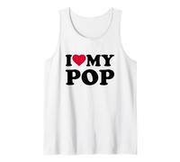 I Love My Pop Heart Grandpa Family Débardeur