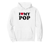 I Love My Pop Heart Grandpa Family Sweat à Capuche