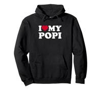 I Love My POPI Heart Family Grandpa Sweat à Capuche