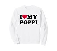I Love My Poppi Heart Grandpa Family Sweatshirt