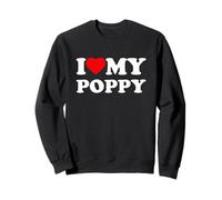 I Love My Poppy Heart Family Grandpa Sweatshirt