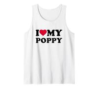 I Love My Poppy Heart Grandpa Family Débardeur