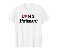 I Love My Prince Prénom Assorti Couple T-Shirt