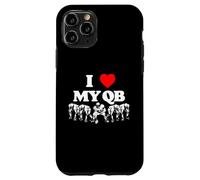 I Love My Quarterback QB Funny Offensive Line Football OL Coque pour iPhone 11 Pro