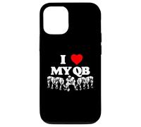 I Love My Quarterback QB Funny Offensive Line Football OL Coque pour iPhone 12/12 Pro