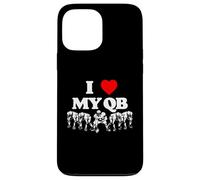 I Love My Quarterback QB Funny Offensive Line Football OL Coque pour iPhone 13 Pro Max