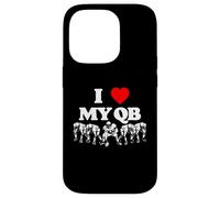 I Love My Quarterback QB Funny Offensive Line Football OL Coque pour iPhone 14 Pro
