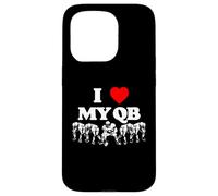I Love My Quarterback QB Funny Offensive Line Football OL Coque pour iPhone 15 Pro