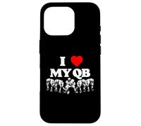 I Love My Quarterback QB Funny Offensive Line Football OL Coque pour iPhone 16 Pro