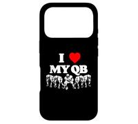 I Love My Quarterback QB Funny Offensive Line Football OL Coque pour iPhone 17 Pro