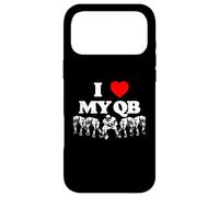 I Love My Quarterback QB Funny Offensive Line Football OL Coque pour iPhone 17 Pro Max