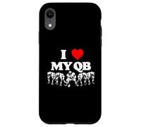 I Love My Quarterback QB Funny Offensive Line Football OL Coque pour iPhone XR