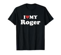 I Love My Roger Prénom Assorti Couple T-Shirt